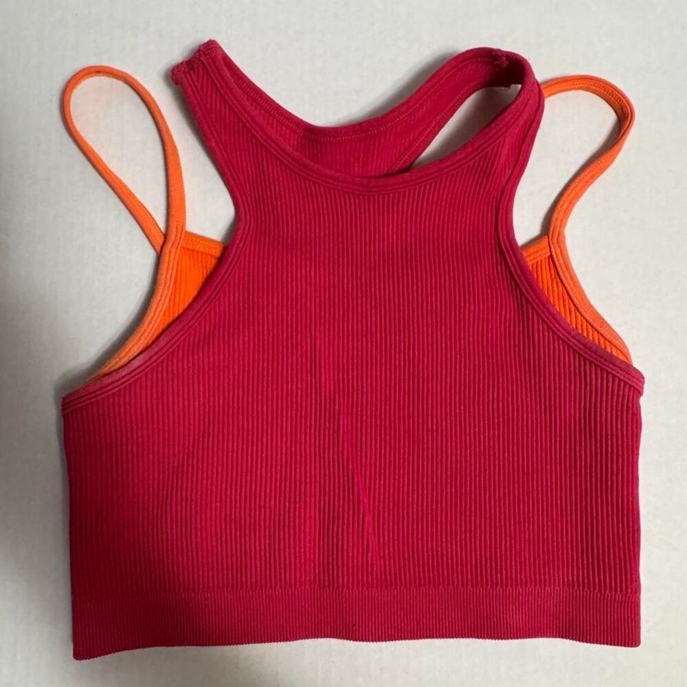 Free-people Women's Red and Pink Vest